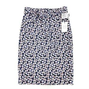 1901 blue floral pattern Pencil Skirt Knee-Length size 10 NWT
